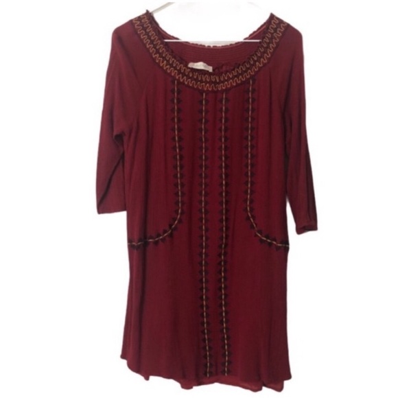 Altar'd State Tops - ALTAR’D STATE Decorative BOHEMIAN Burgundy TUNIC Top Size MEDIUM